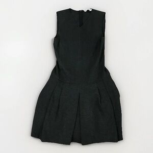 VINCE WOMENS WOOL DRESS BOX PLEATE GRAY SLEEVELESS PREPPY OFFICE SIREN 2